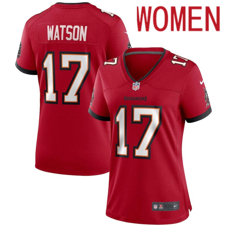 Women Tampa Bay Buccaneers 17 Justin Watson Nike Red Game NFL Jersey